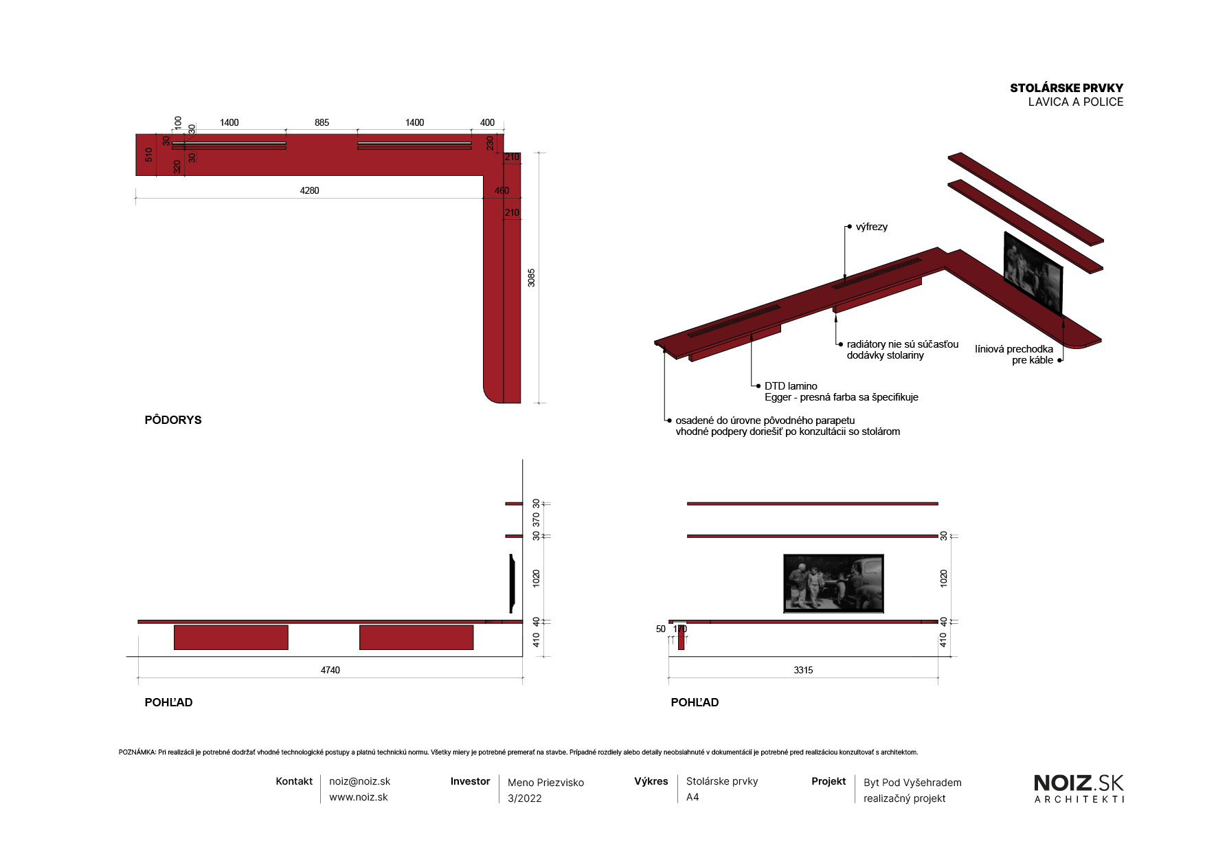 NOIZ Architekti - Byt pod Vyšehradem - realizacny projekt24