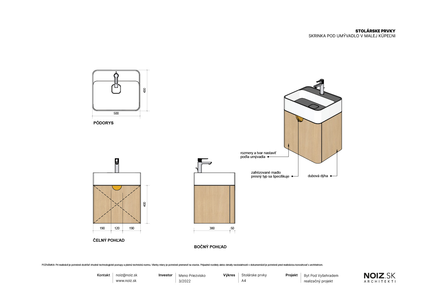 NOIZ Architekti - Byt pod Vyšehradem - realizacny projekt30